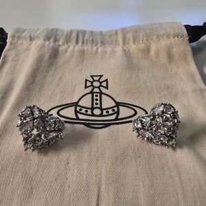 Vivienne Westwood Silver Heart Earrings